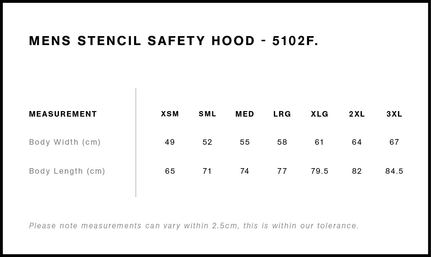 AS COLOUR STENCIL SAFETY HOOD MENS
