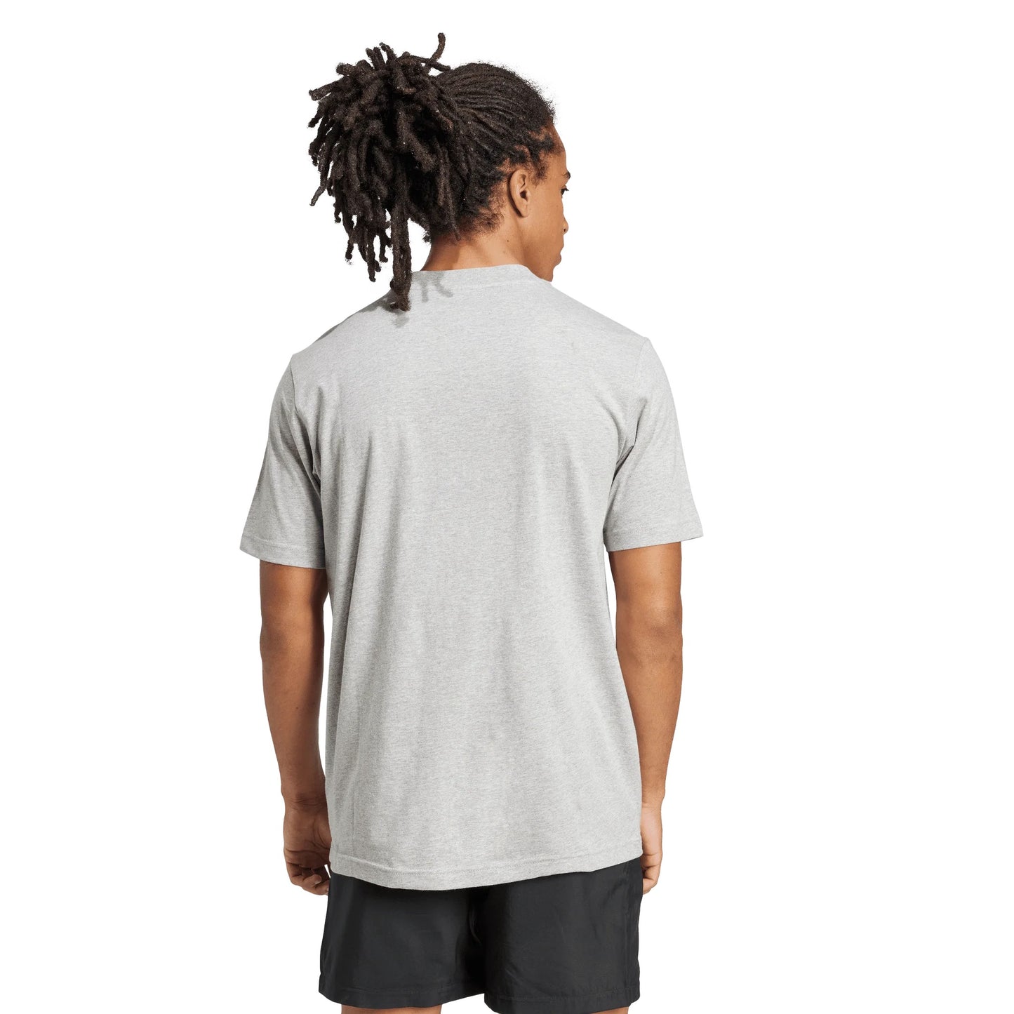 ADIDAS ESSENTIALS SMALL LOGO SINGLE JERSEY TEE GREY MEN'S