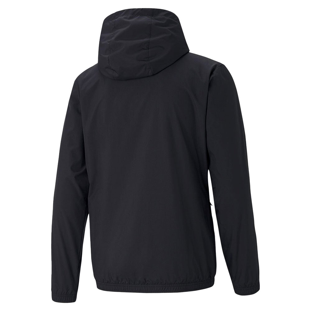 PUMA TEAM RISE ALL WEATHER JACKET BLACK-WHITE ADULTS
