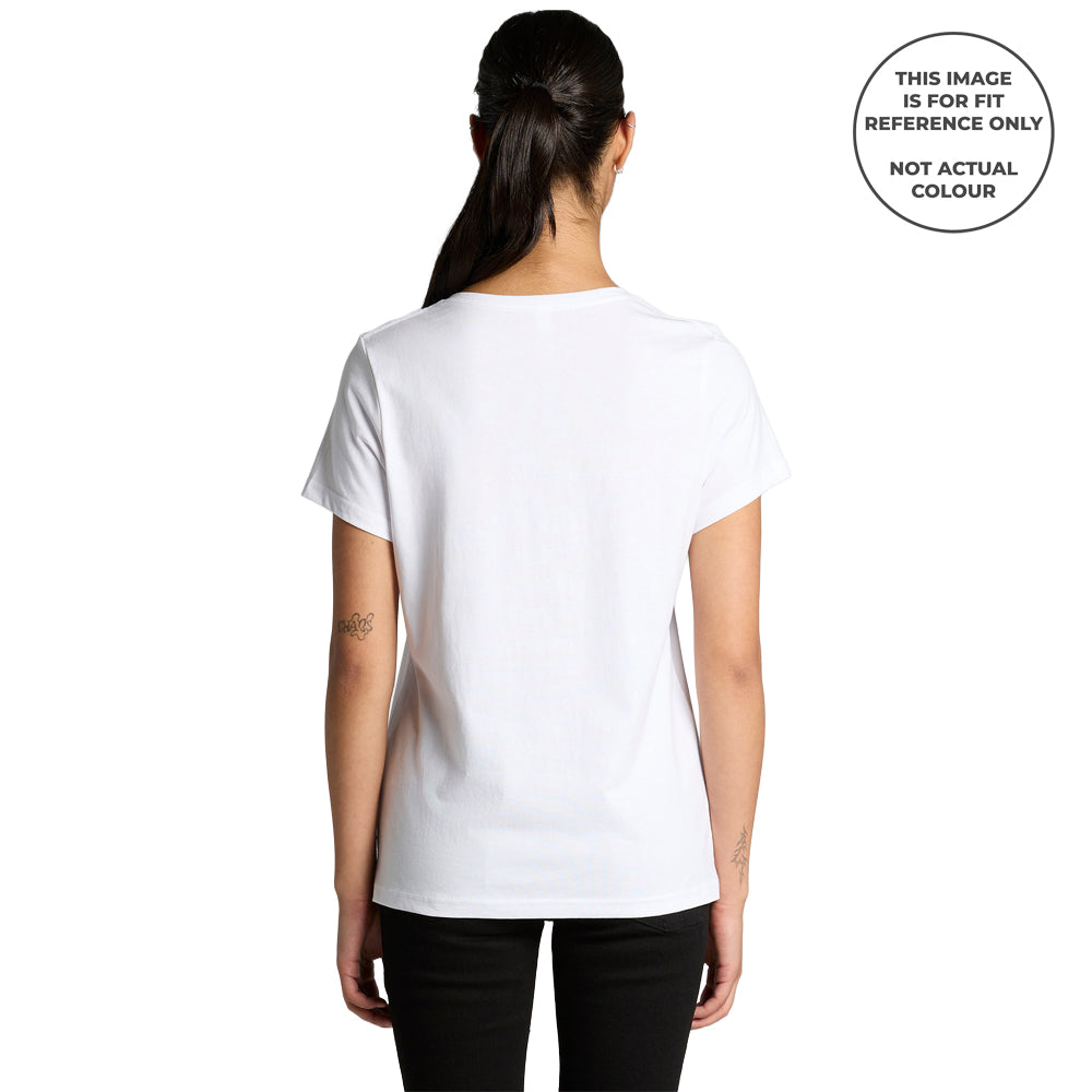 FIRMUS AS COLOUR MAPLE V NECK TEE WOMEN'S BLACK