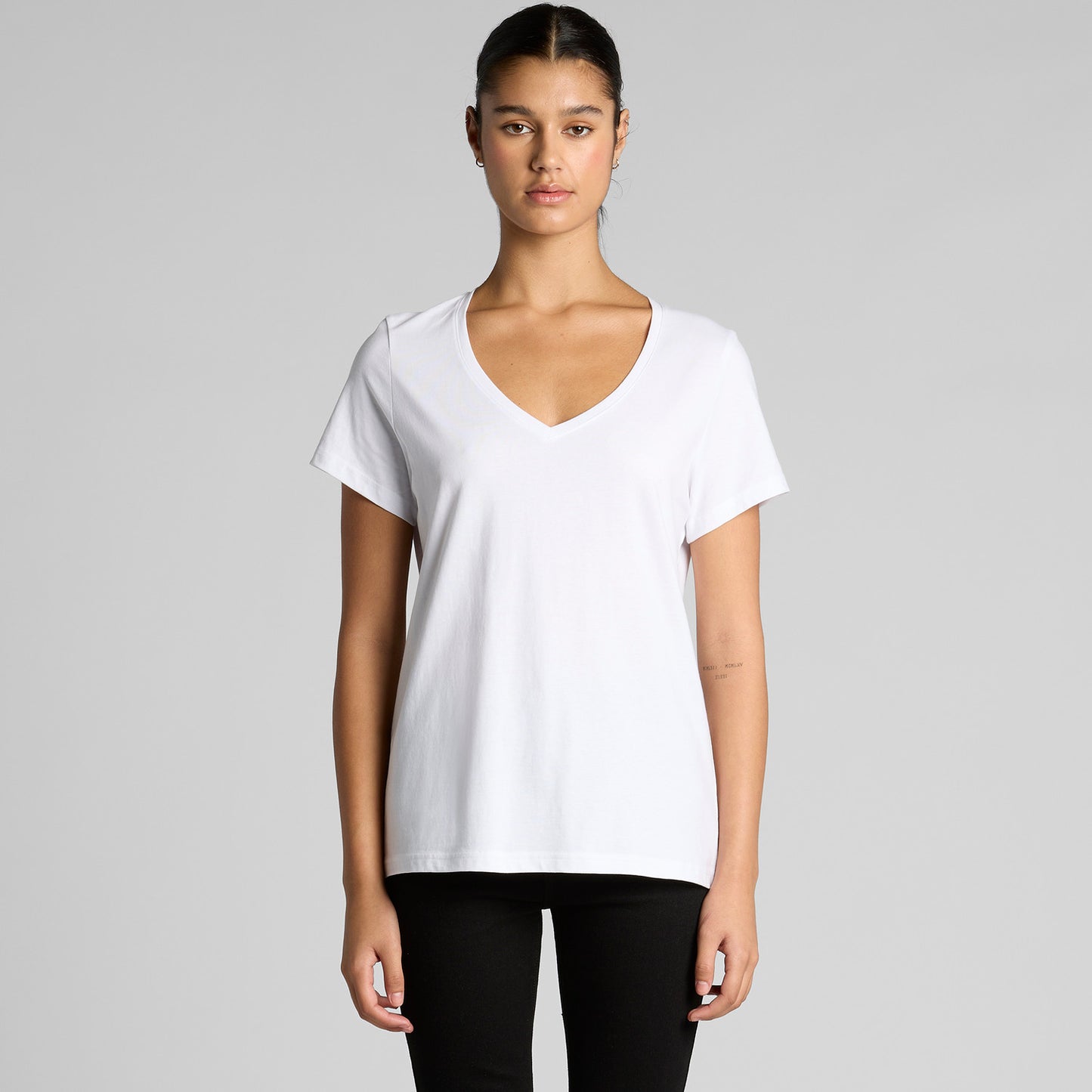 AS COLOUR MAPLE V NECK TEE WOMENS