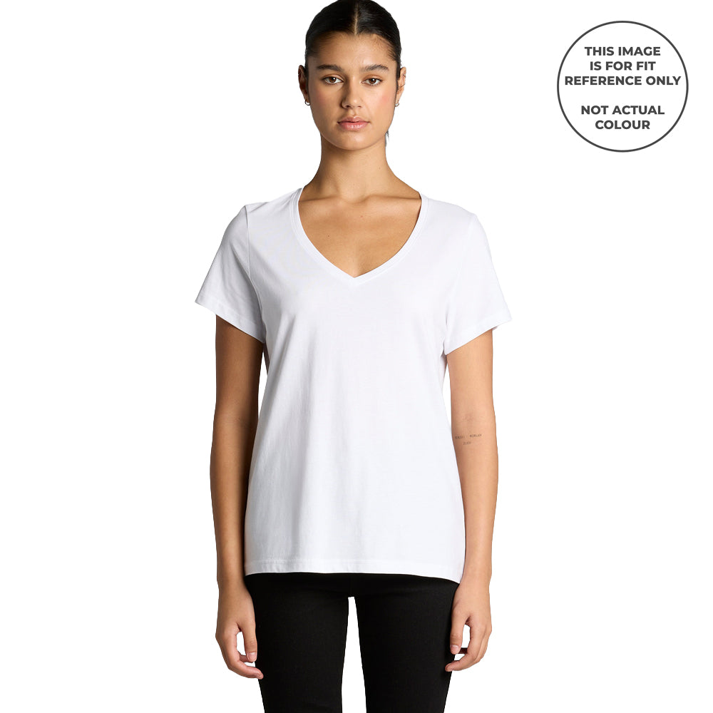 FIRMUS AS COLOUR MAPLE V NECK TEE WOMEN'S BLACK