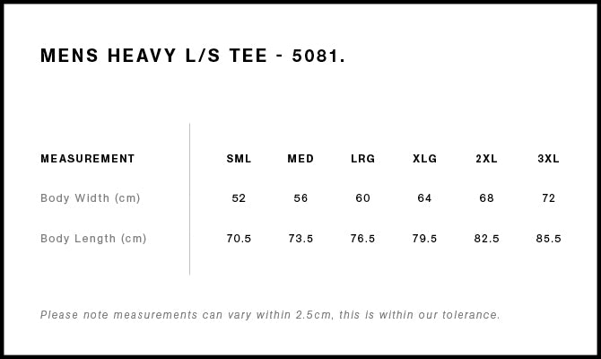 AS COLOUR HEAVY L/S TEE-MEN'S