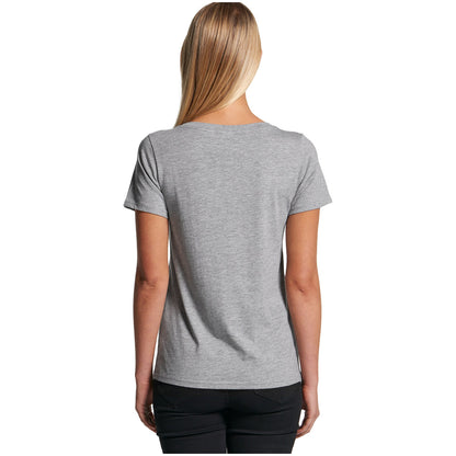 FIRMUS AS COLOUR SHALLOW SCOOP TEE WOMEN'S GREY MARLE