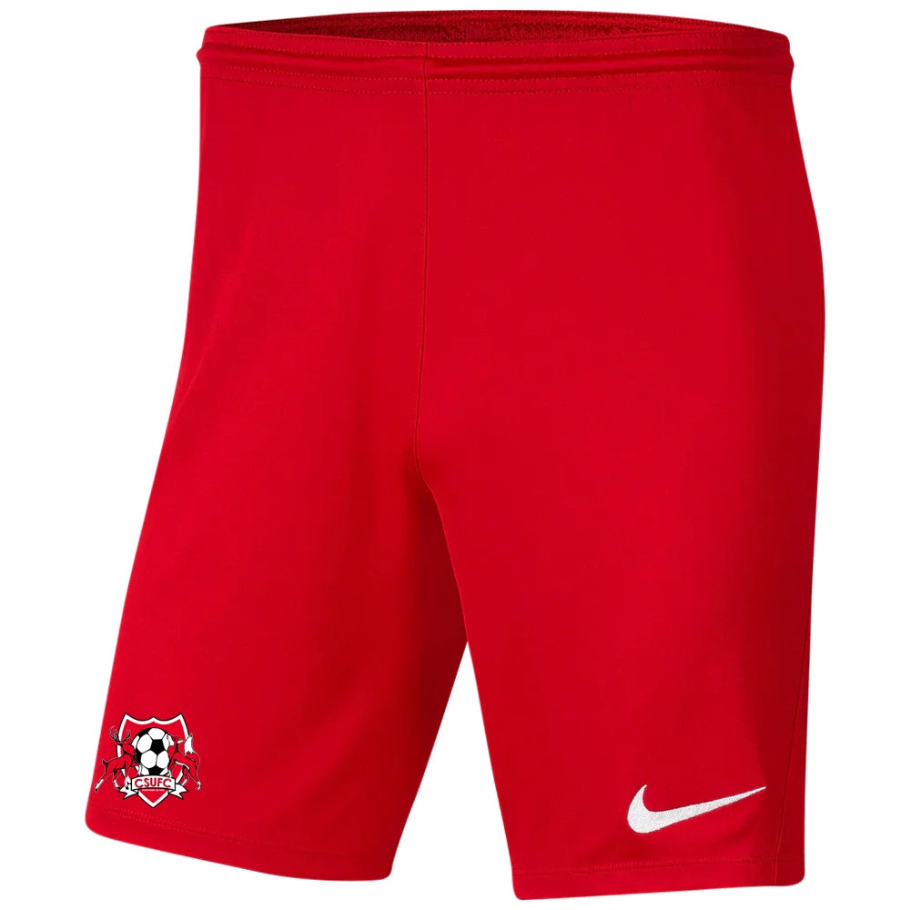 NIKE CHARLES STURT FC PARK 3 SHORTS RED-MENS