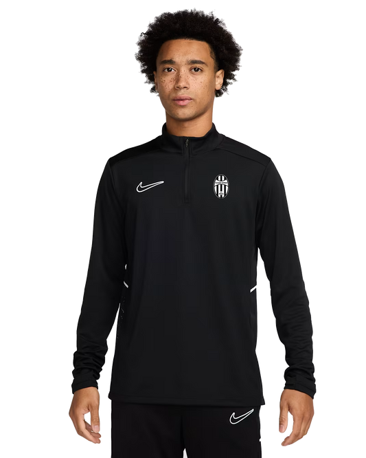 NIKE COOGEE UNITED FC DRI-FIT ACADEMY 25 DRILL TOP BLACK MEN'S