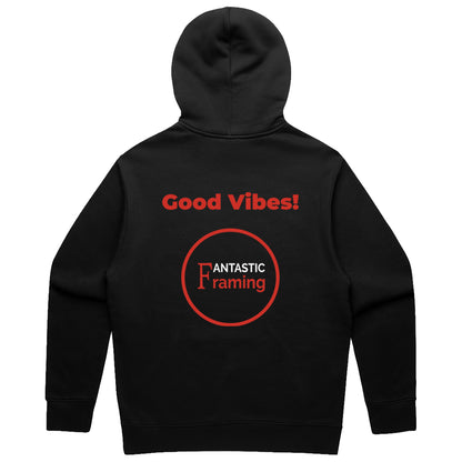 FANTASTIC FRAMING AS COLOUR RELAX HOOD MEN’S BLACK GOOD VIBES BLACK