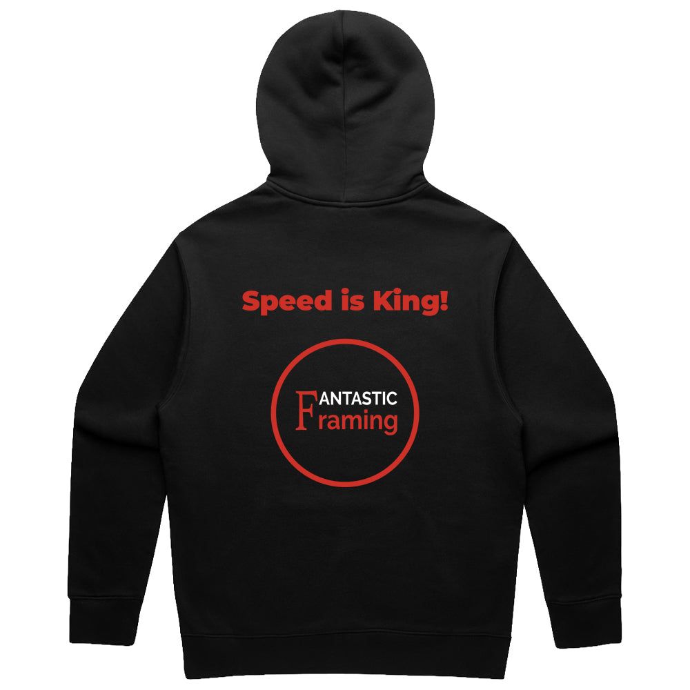 FANTASTIC FRAMING AS COLOUR RELAX HOOD MEN’S BLACK SPEED IS KING BLACK