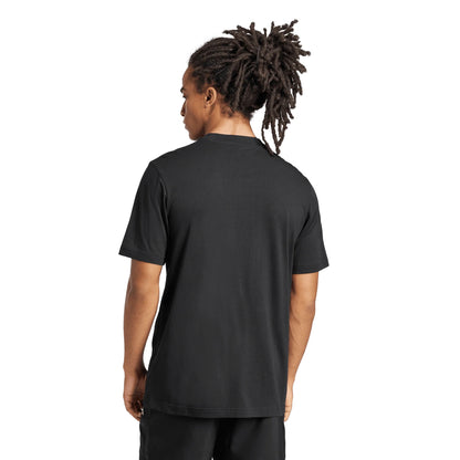 ADIDAS ESSENTIALS SMALL LOGO SINGLE JERSEY TEE BLACK MEN'S