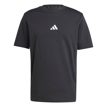 ADIDAS ESSENTIALS SMALL LOGO SINGLE JERSEY TEE BLACK MEN'S