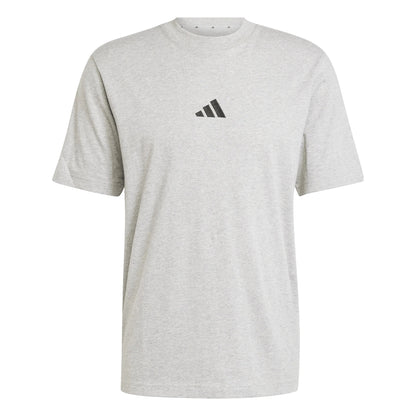 ADIDAS ESSENTIALS SMALL LOGO SINGLE JERSEY TEE GREY MEN'S
