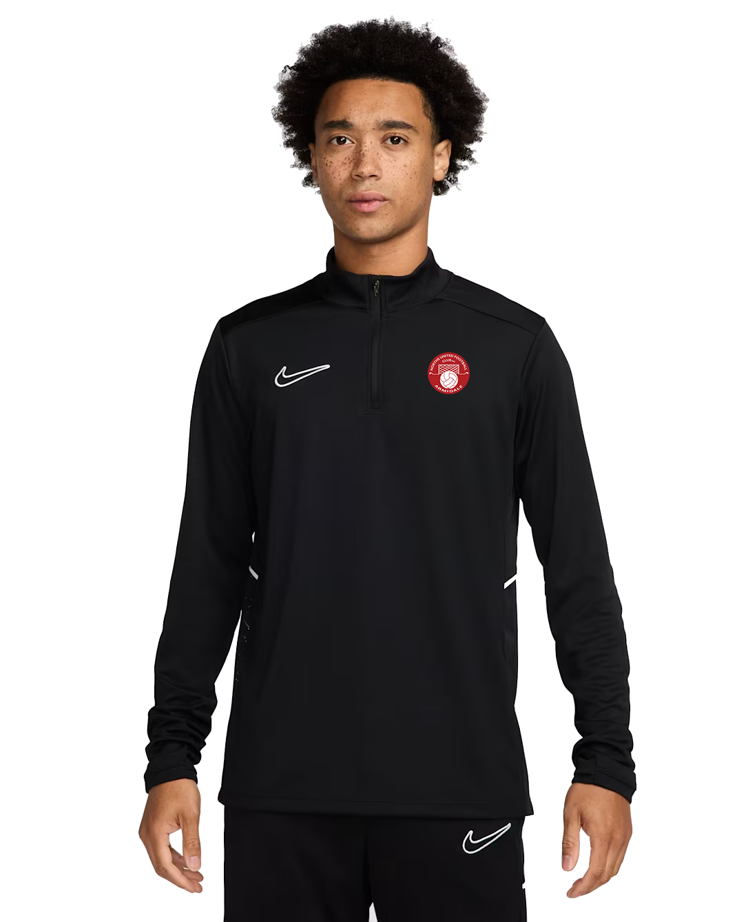 NIKE NORTHS UNITED FC DRI-FIT ACADEMY 25 DRILL TOP BLACK MEN'S