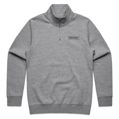 PROSTRUCT AS COLOUR STENCIL HALF ZIP CREW GREY MARLE MEN'S