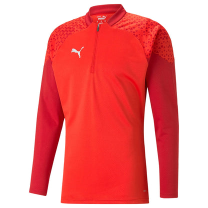 PUMA TEAM CUP 1/4 ZIP JACKET RED MENS