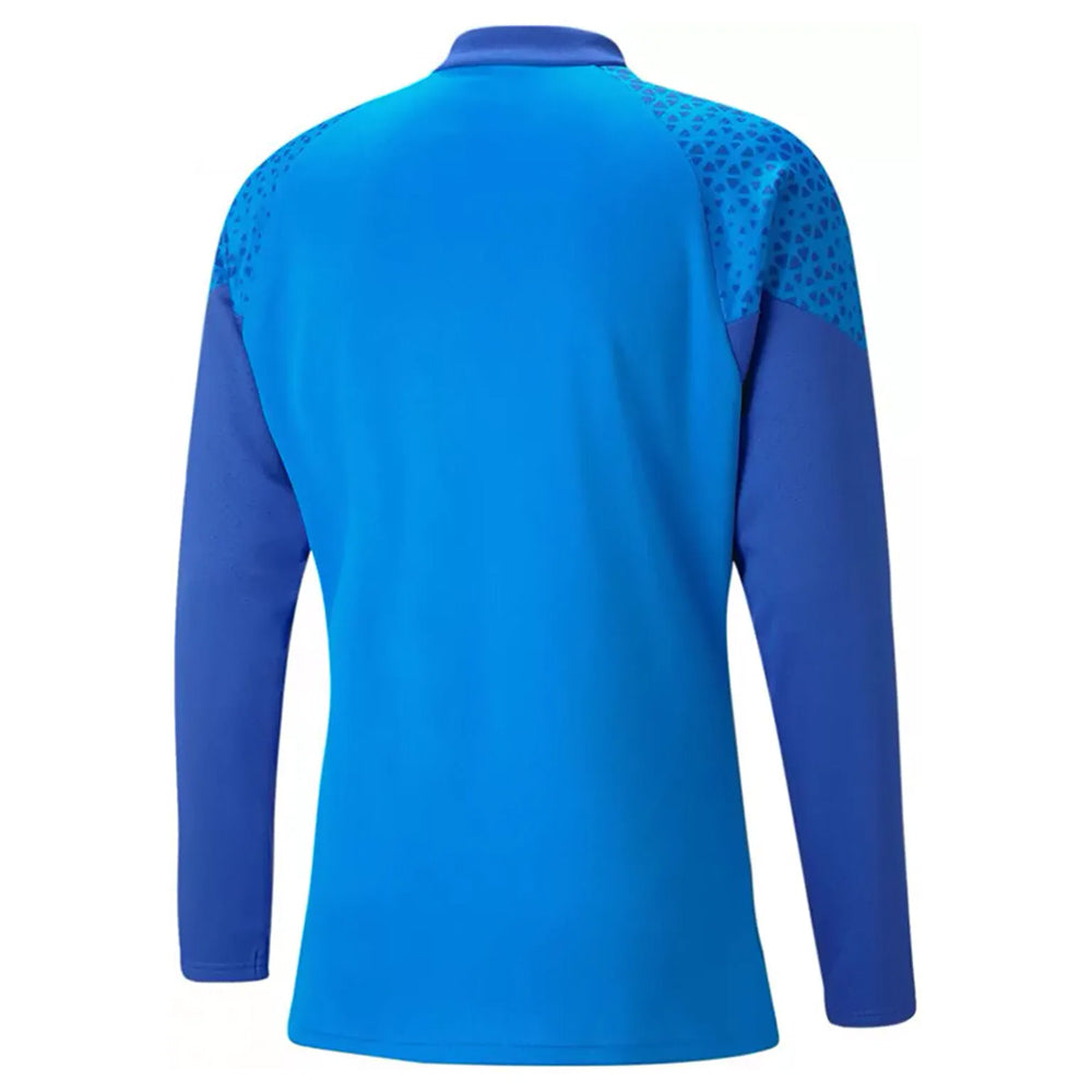 PUMA TEAM CUP 1/4 ZIP JACKET ELECTRIC BLUE MENS