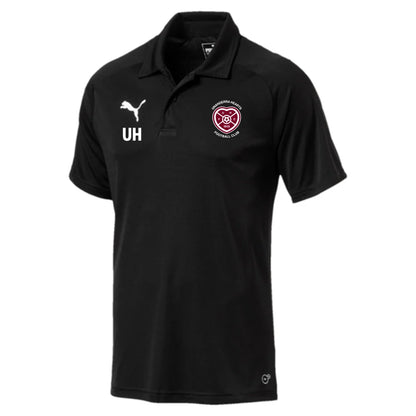 PUMA UNANDERRA HEARTS FC LIGA SIDELINE POLO BLACK YOUTH