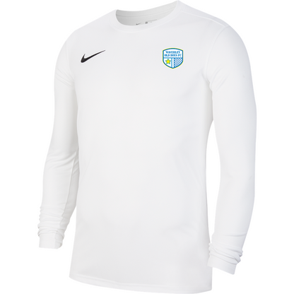 NIKE WAVERLEY OLD BOYS FC PARK 7 LONG SLEEVE TRAINING JERSEY WHITE-MENS