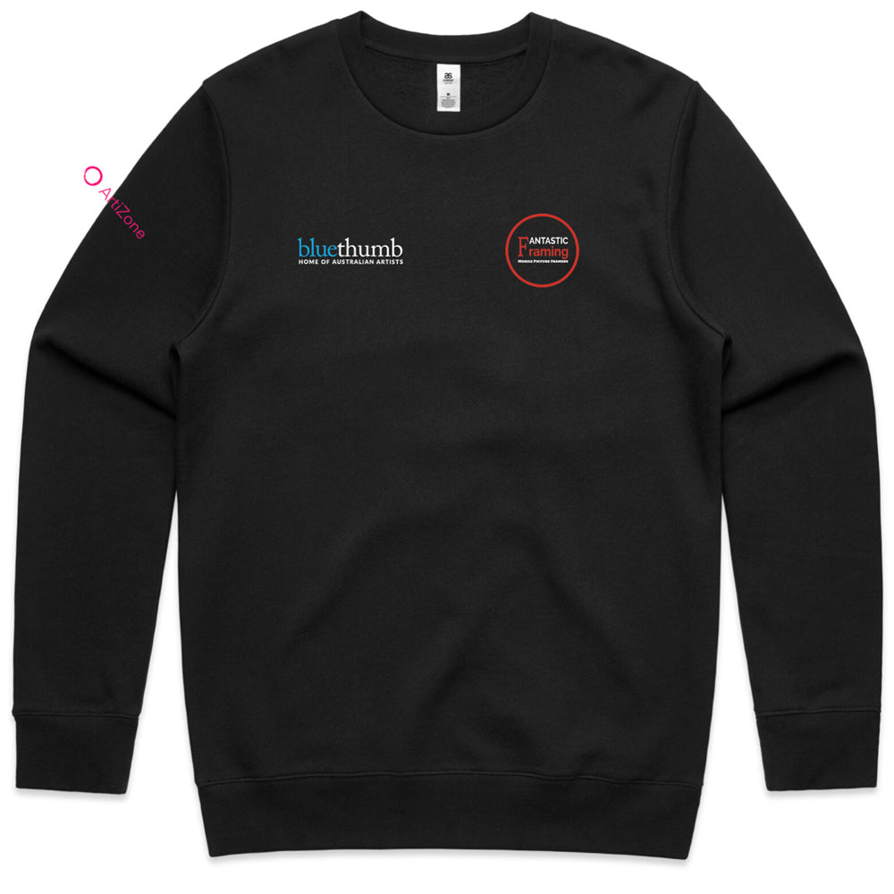 FANTASTIC FRAMING AS COLOUR STENCIL CREW BLACK MENS NO G&M