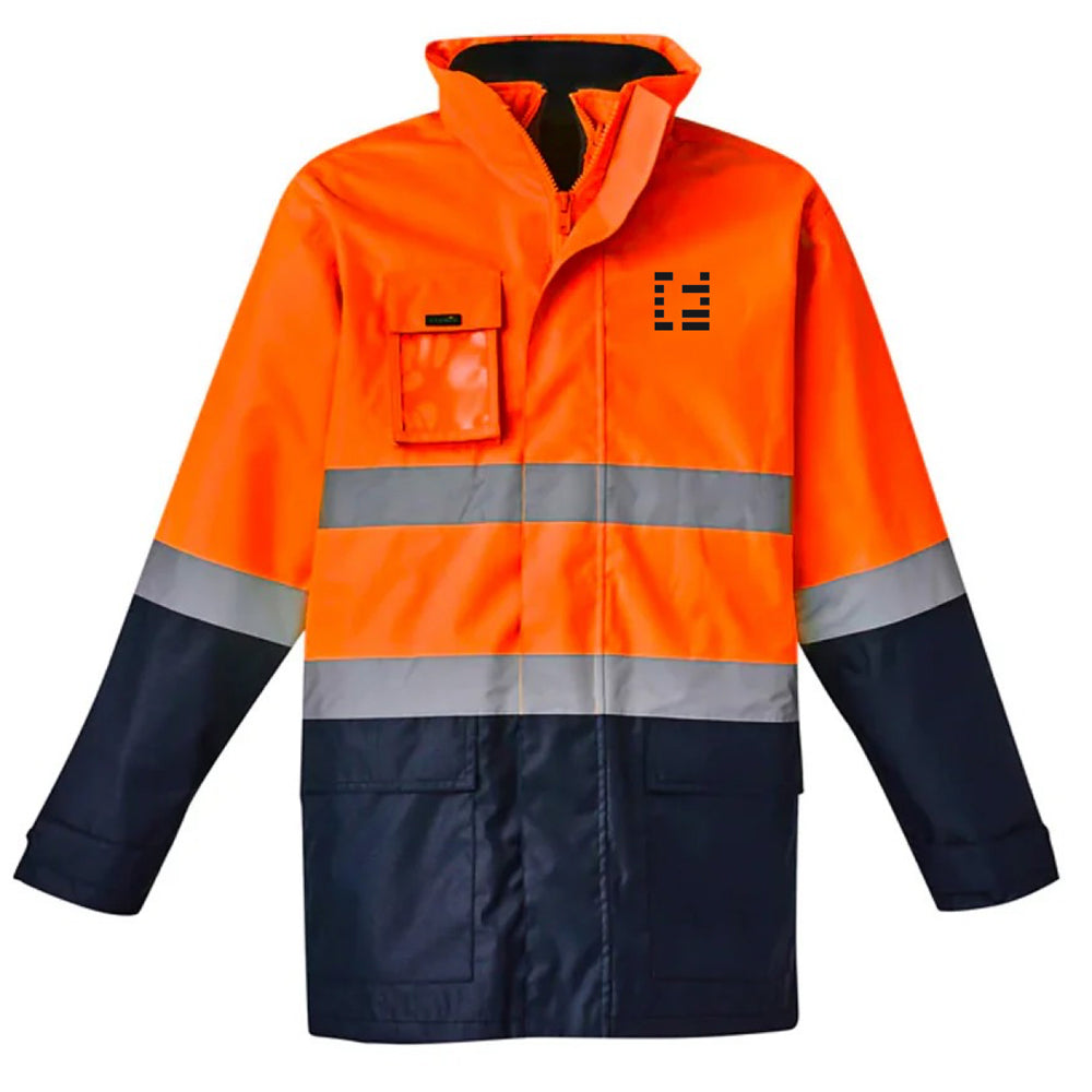 FIRMUS SYZMIK HI VIS BASIC 4 IN 1 WP JACKET MEN'S ORANGE/NAVY