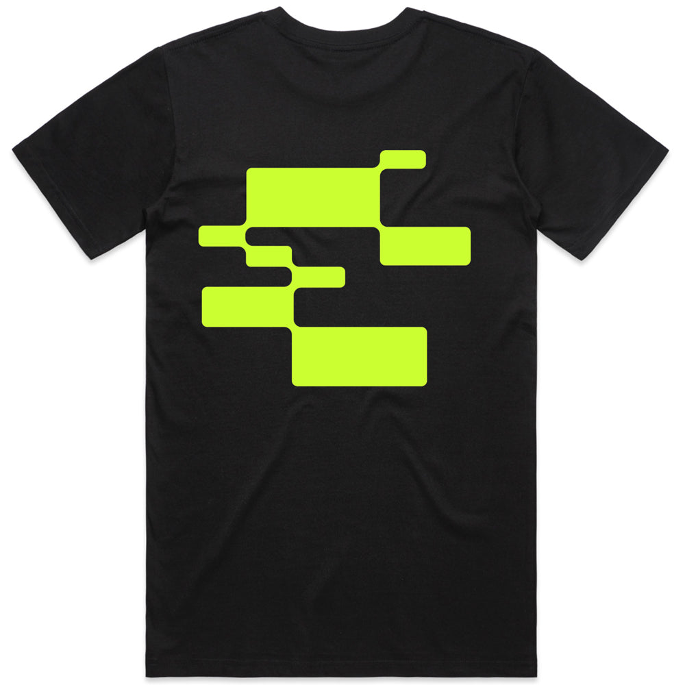FIRMUS AS COLOUR BASIC TEE MEN'S FLURO DESIGN BLACK