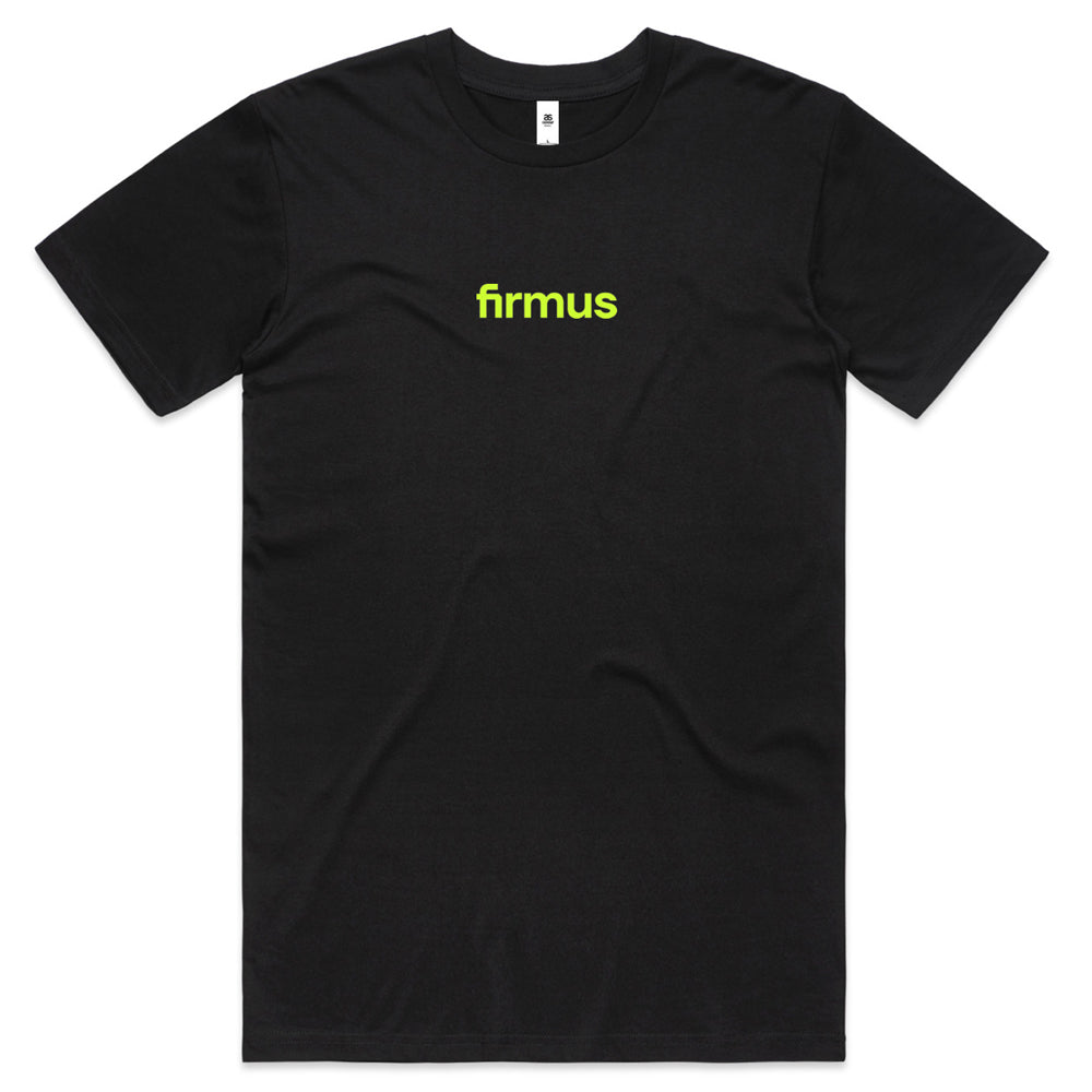 FIRMUS AS COLOUR BASIC TEE MEN'S FLURO DESIGN BLACK