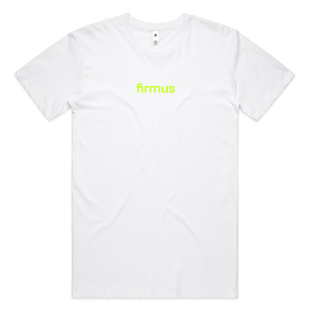 FIRMUS AS COLOUR BASIC TEE MEN'S FLURO DESIGN WHITE