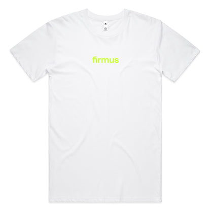 FIRMUS AS COLOUR BASIC TEE MEN'S FLURO DESIGN WHITE