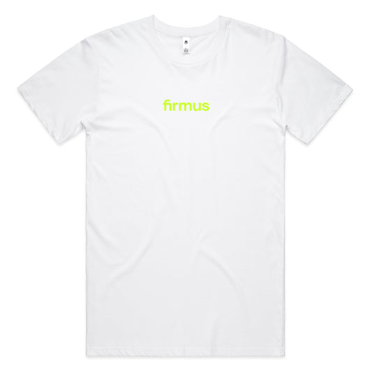 FIRMUS AS COLOUR BASIC TEE MEN'S FLURO DESIGN WHITE