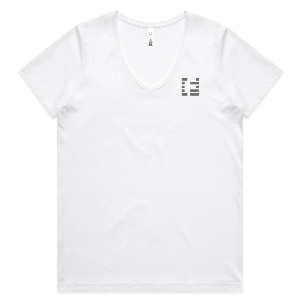 FIRMUS AS COLOUR MAPLE V NECK TEE WOMEN'S WHITE