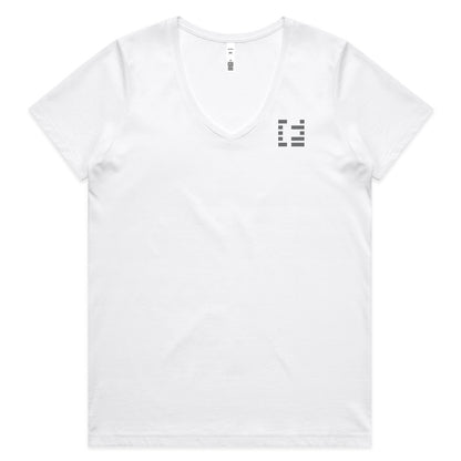 FIRMUS AS COLOUR MAPLE V NECK TEE WOMEN'S WHITE