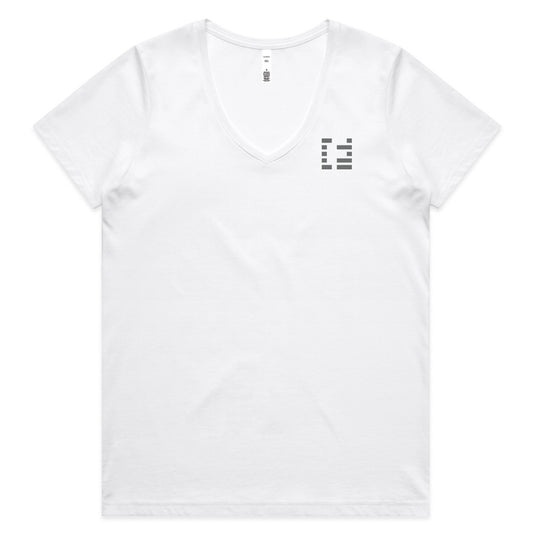 FIRMUS AS COLOUR MAPLE V NECK TEE WOMEN'S WHITE