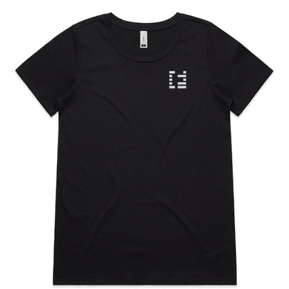 FIRMUS AS COLOUR SHALLOW SCOOP TEE WOMEN'S BLACK