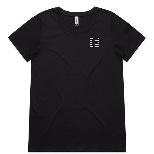 FIRMUS AS COLOUR SHALLOW SCOOP TEE WOMEN'S BLACK