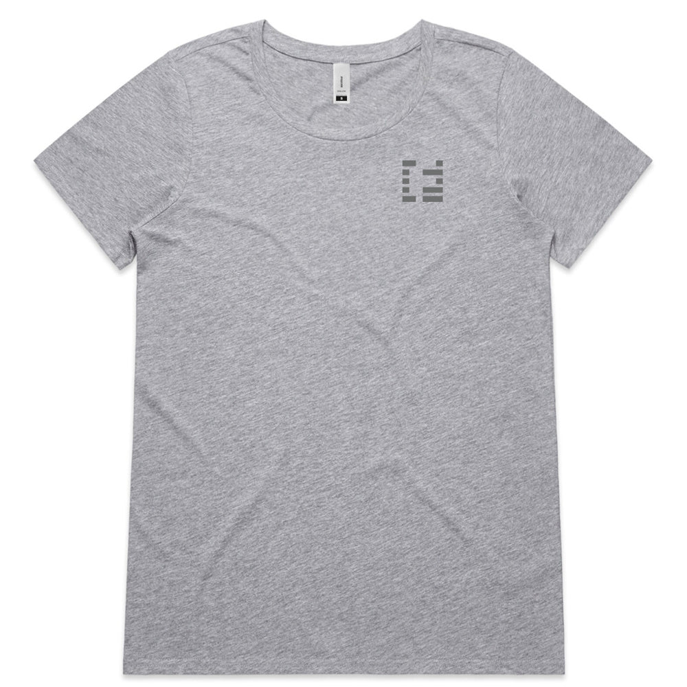 FIRMUS AS COLOUR SHALLOW SCOOP TEE WOMEN'S GREY MARLE