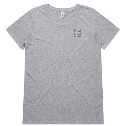 FIRMUS AS COLOUR SHALLOW SCOOP TEE WOMEN'S GREY MARLE