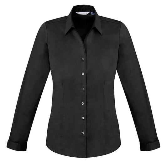 BIZ COLLECTION MONACO LONG SLEEVE SHIRT BLACK WOMENS