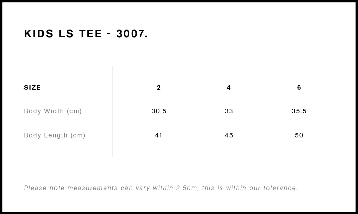 AS COLOUR STAPLE LS TEE BLACK-KIDS